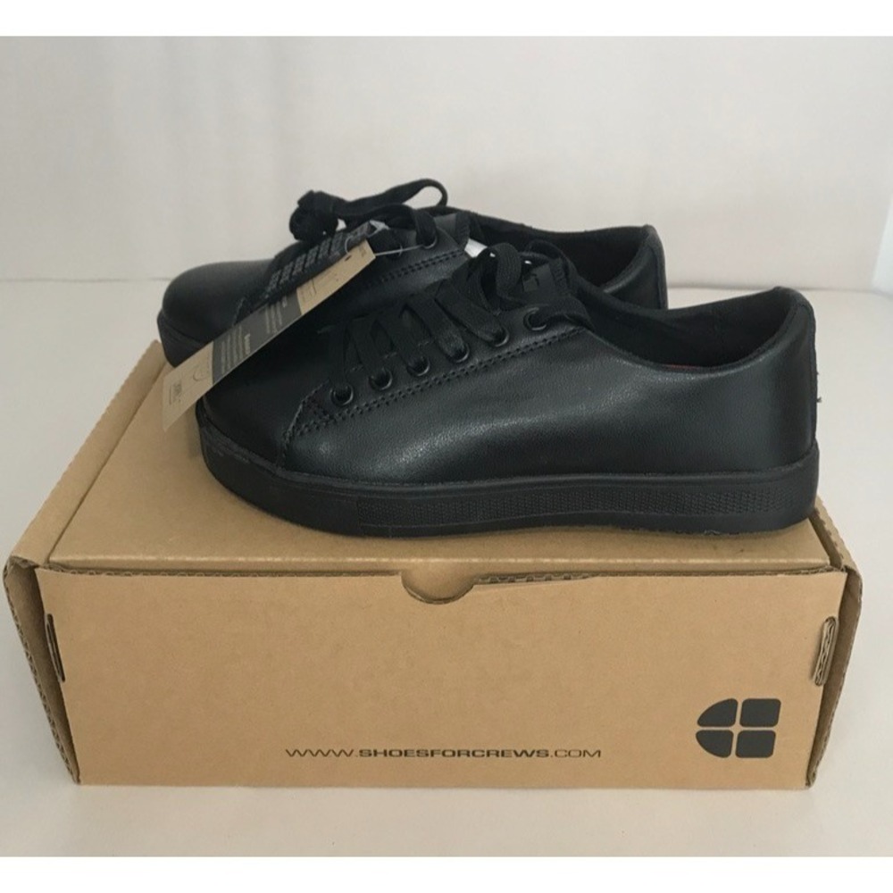 Shoes for Crews Unisex Work Shoe  Women Size 5 Slip & Oil Res Black